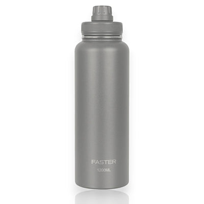 Garrafa Térmica Faster - 1200ml em aço inoxidável com isolamento térmico, capacidade de manter bebidas quentes por 12h e frias por 24h.