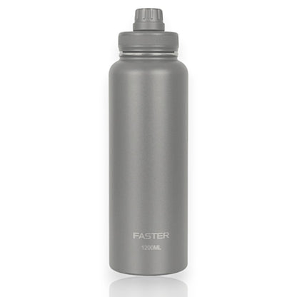 Garrafa Térmica Faster - 1200ml em aço inoxidável com isolamento térmico, capacidade de manter bebidas quentes por 12h e frias por 24h.