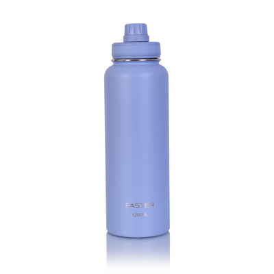 Garrafa Térmica Faster - 1200ml, azul, aço inoxidável 18/8, resistente à corrosão, tecnologia de isolamento térmico, 12 horas quente, 24 horas fria.