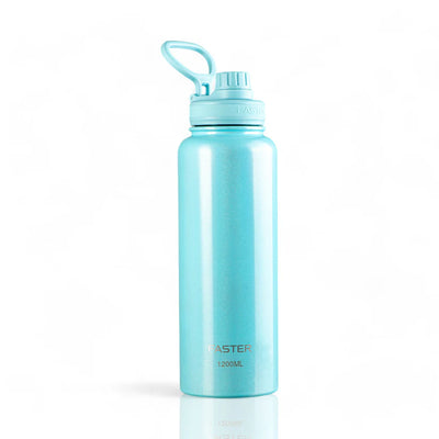 Garrafa Térmica Faster - 1200ml em aço inoxidável, azul, com isolamento térmico e capacidade para manter bebidas quentes ou frias.