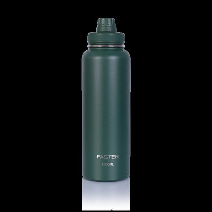 Garrafa Térmica Faster - 1200ml em aço inoxidável, tecnologia de isolamento térmico, ideal para bebidas quentes e frias. Sustentável e durável.