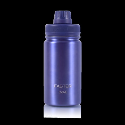 Garrafa Térmica Faster - 350ml azul. Ideal para hidratação infantil, fácil transporte na lancheira, incentiva consumo de água.