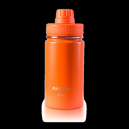 Garrafa Térmica Faster - 350ml laranja para manter bebidas quentes ou frias, ideal para hidratação diária e prática em qualquer lugar.