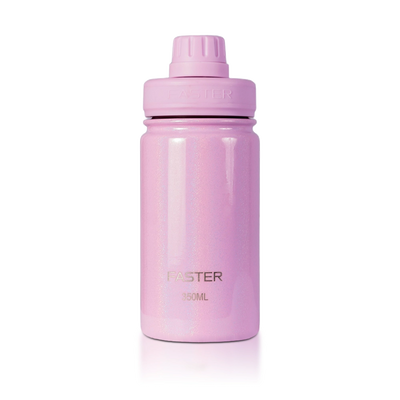Garrafa Térmica Faster - 350ml em rosa para incentivar a hidratação, ideal para lancheiras e adicionar frutas para sabor.