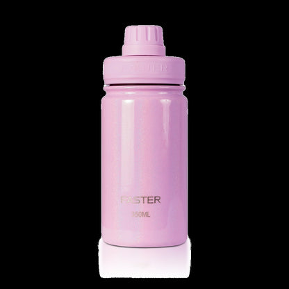 Garrafa Térmica Faster - 350ml em rosa para incentivar a hidratação, ideal para lancheiras e adicionar frutas para sabor.