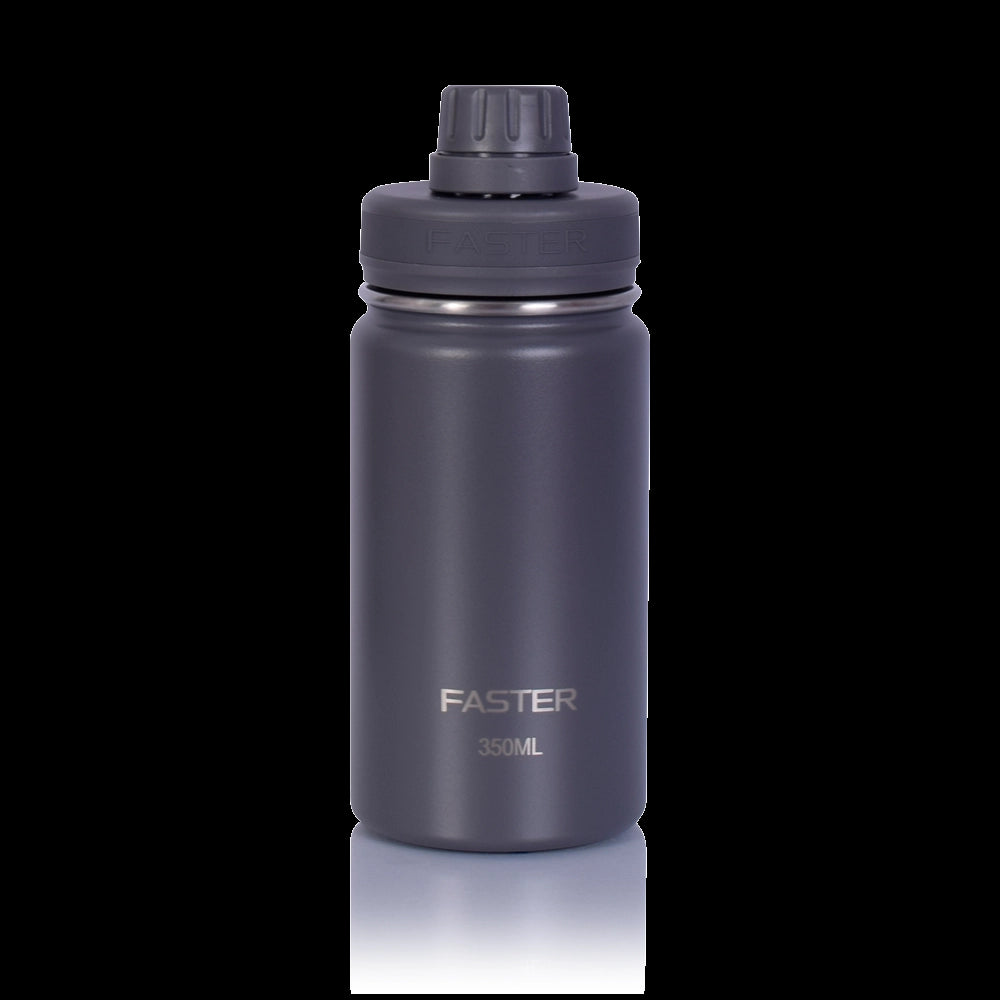 Garrafa Térmica Faster - 350ml em cinza, ideal para manter a hidratação com praticidade e estilo diário.