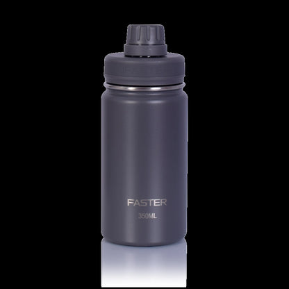 Garrafa Térmica Faster - 350ml em cinza, ideal para manter a hidratação com praticidade e estilo diário.