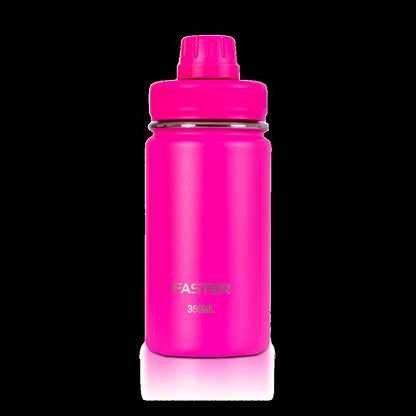 Garrafa Térmica Faster - 350ml rosa, ideal para incentivar a hidratação diária, prática para lancheiras e água com sabor.
