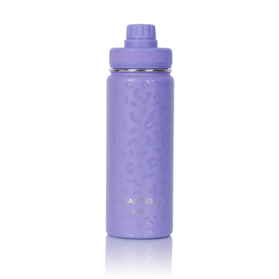 Garrafa Térmica Faster - 500ml, design moderno, cor lilás, ideal para academia ou viagens, com garantia de 12 meses contra defeitos.
