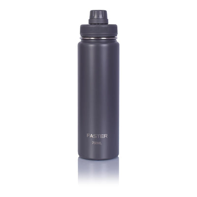 Garrafa Térmica Faster - 750ml de aço inoxidável com isolamento térmico, mantendo bebidas quentes por 12h e frias por 24h.