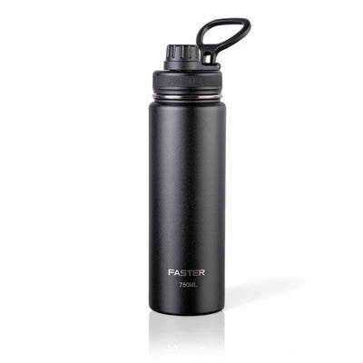 Garrafa Térmica Faster - 750ml em aço inoxidável, resistente e com isolamento térmico, mantém bebidas quentes ou frias por horas.