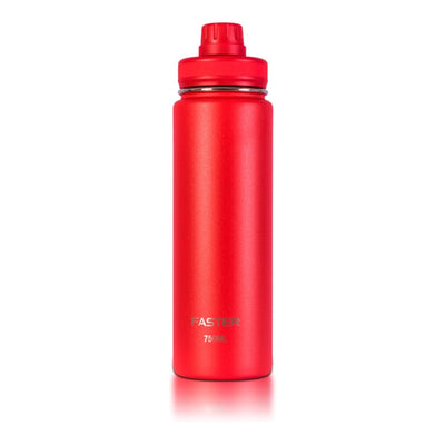 Garrafa Térmica Faster - 750ml vermelha em aço inoxidável com isolamento térmico avançado para bebidas quentes e frias.