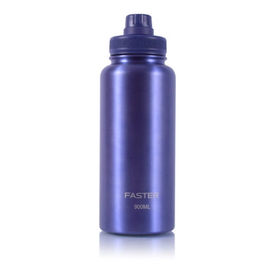 Garrafa Térmica Faster - 900ml em aço inoxidável, mantém bebidas quentes por 12h e frias por 24h, design leve e compacto.