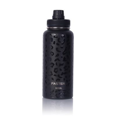 Garrafa Térmica Faster - 900ml em aço inoxidável, design leve e compacto para bebidas quentes por 12h e frias por 24h.