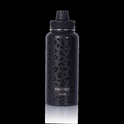 Garrafa Térmica Faster - 900ml em aço inoxidável, design leve e compacto para bebidas quentes por 12h e frias por 24h.