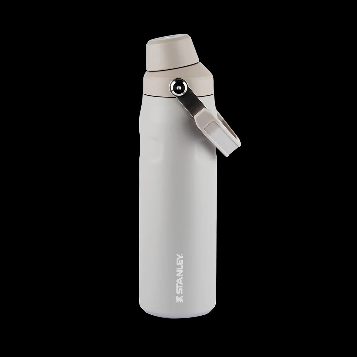 Garrafa Térmica Stanley Aerolight™ Fast Flow - 710ml em aço inox reciclado, design moderno e alto desempenho térmico, cor clara.