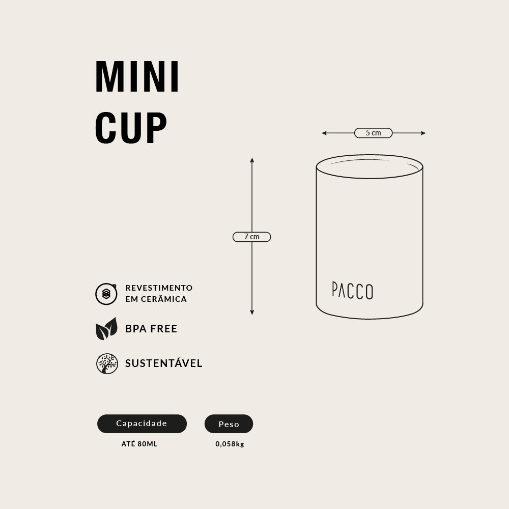 Copo Mini Cup 80ml PACCO