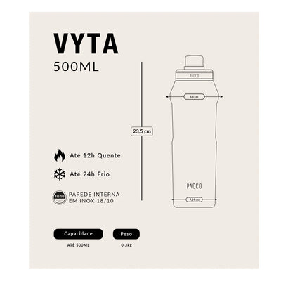 Garrafa Térmica PACCO Vyta 500ml
