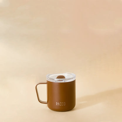 Caneca PACCO Fokus 295ml com revestimento cerâmico PURETASTE®, destacando design elegante e estrutura resistente para café e chá.