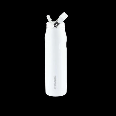 Garrafa Térmica Stanley Aerolight™ Flip Straw - 1,1L branca, design leve com isolamento térmico eficiente e sustentação em aço inox.