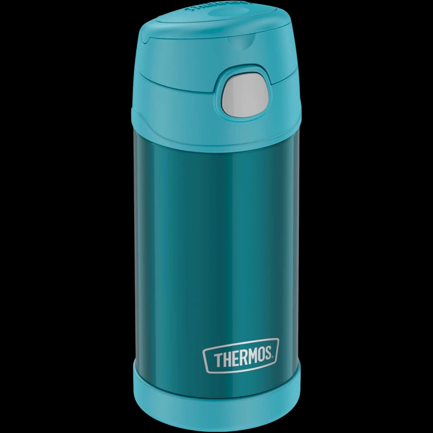 Garrafa Térmica Funtainer Thermos - 355ml azul para crianças, com isolamento a vácuo e aço inoxidável.