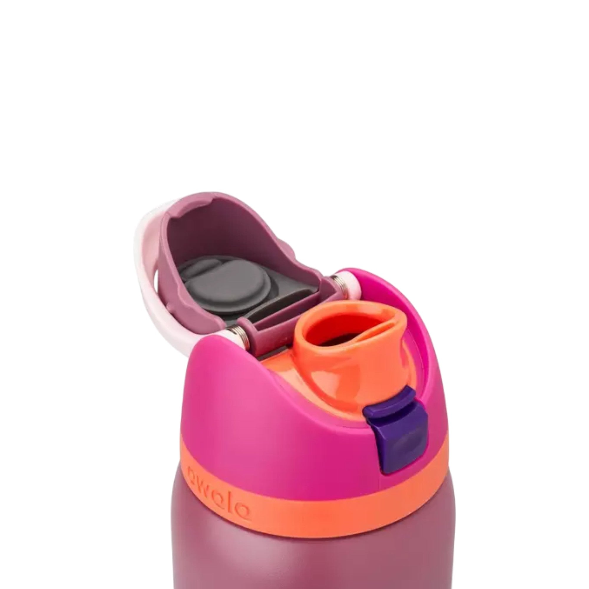 Tampa da Garrafa Térmica Owala FreeSip - 946ml | 32oz com design inteligente e bico FreeSip™ patenteado, vista de perto.