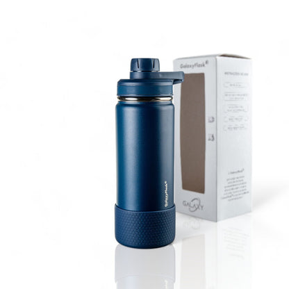 Garrafa Térmica GalaxyFlask® 532 - Alça Fixa com estrutura resistente e tampa inovadora, mantém bebidas quentes por 12h, geladas 24h.