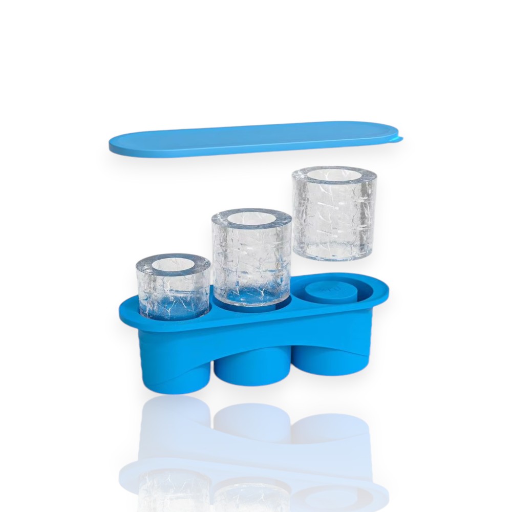 Forma de Gelo para Quencher - Todos os tamanhos, compatível com copos Stanley, três anéis ajustáveis para cubos perfeitos.