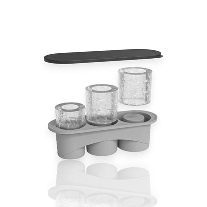 Forma de Gelo para Quencher - Todos os tamanhos, compatível com copos Stanley, com três anéis de encaixe ajustáveis para cubos perfeitos.