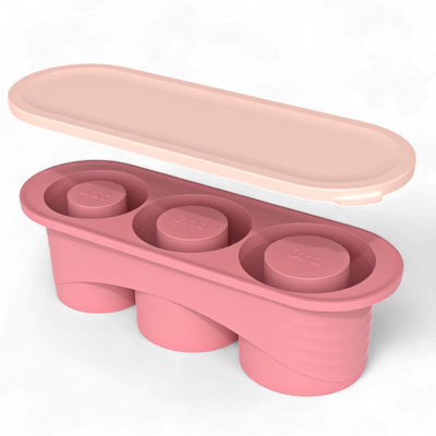 Forma de Gelo para Quencher - Todos os tamanhos, em silicone rosa, compatível com copos Stanley Quencher.