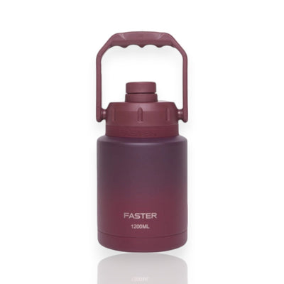 Garrafa Térmica Faster Growler - 1200ml, ideal para acampamentos e viagens, mantém bebidas geladas por 24 horas ou quentes por 12.