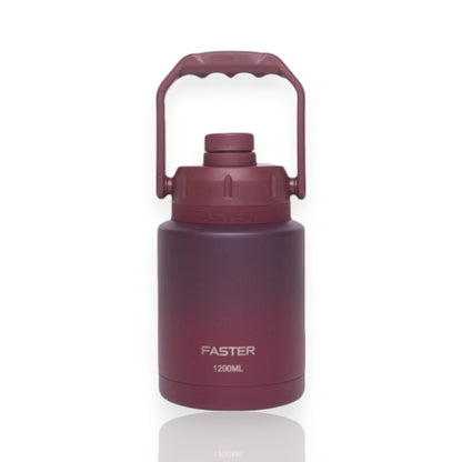 Garrafa Térmica Faster Growler - 1200ml, ideal para acampamentos e viagens, mantém bebidas geladas por 24 horas ou quentes por 12.