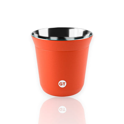 Copo Térmico Goldentec Espresso 80ml com revestimento Powder Coating, ideal para bebidas quentes, livre de BPA, 80ml, frente.