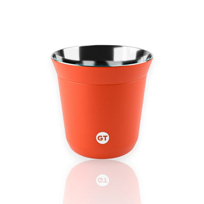 Copo Térmico Goldentec Espresso 80ml com revestimento Powder Coating, ideal para bebidas quentes, livre de BPA, 80ml, frente.