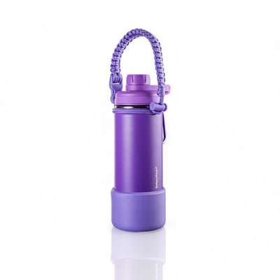 Garrafa Térmica GalaxyFlask® 532ml - Edição Limitada, cor roxa, com tampa inovadora e alça resistente.