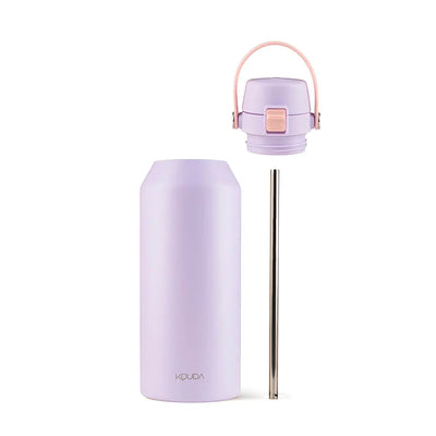 Garrafa Térmica Kouda Vega – 1000ml em cor lilás com canudo e tampa destacável.