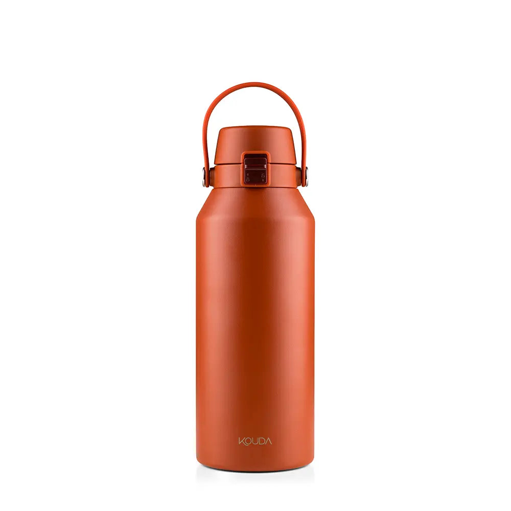 Garrafa Térmica Kouda Vega – 1000ml em cor laranja, resistente e funcional, ideal para hidratação.