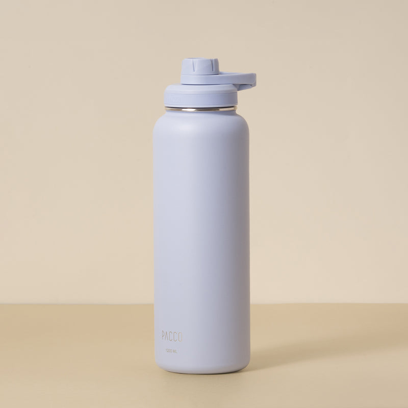 Garrafa Térmica PACCO Hydrav2 1200ml em design moderno, ideal para alta performance térmica e resistência, perfeita para todas as ocasiões.