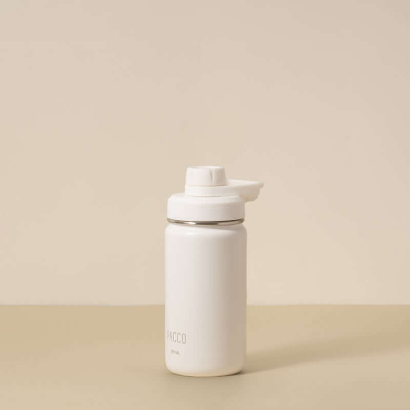 Garrafa Térmica PACCO Hydrav2 350ml de design elegante e compacto, ideal para manter bebidas quentes ou frias por longas horas.