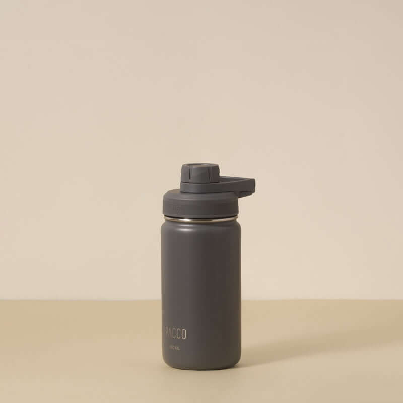 Garrafa Térmica PACCO Hydrav2 350ml com design elegante e isolamento a vácuo para bebidas frias ou quentes por longas horas.