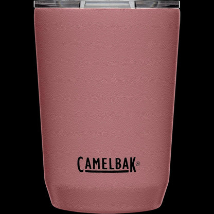 Copo Térmico Horizon Camelbak 350ml em rosa claro, ideal para manter bebidas quentes por 4h e frias por 6h. Compacto e estiloso.