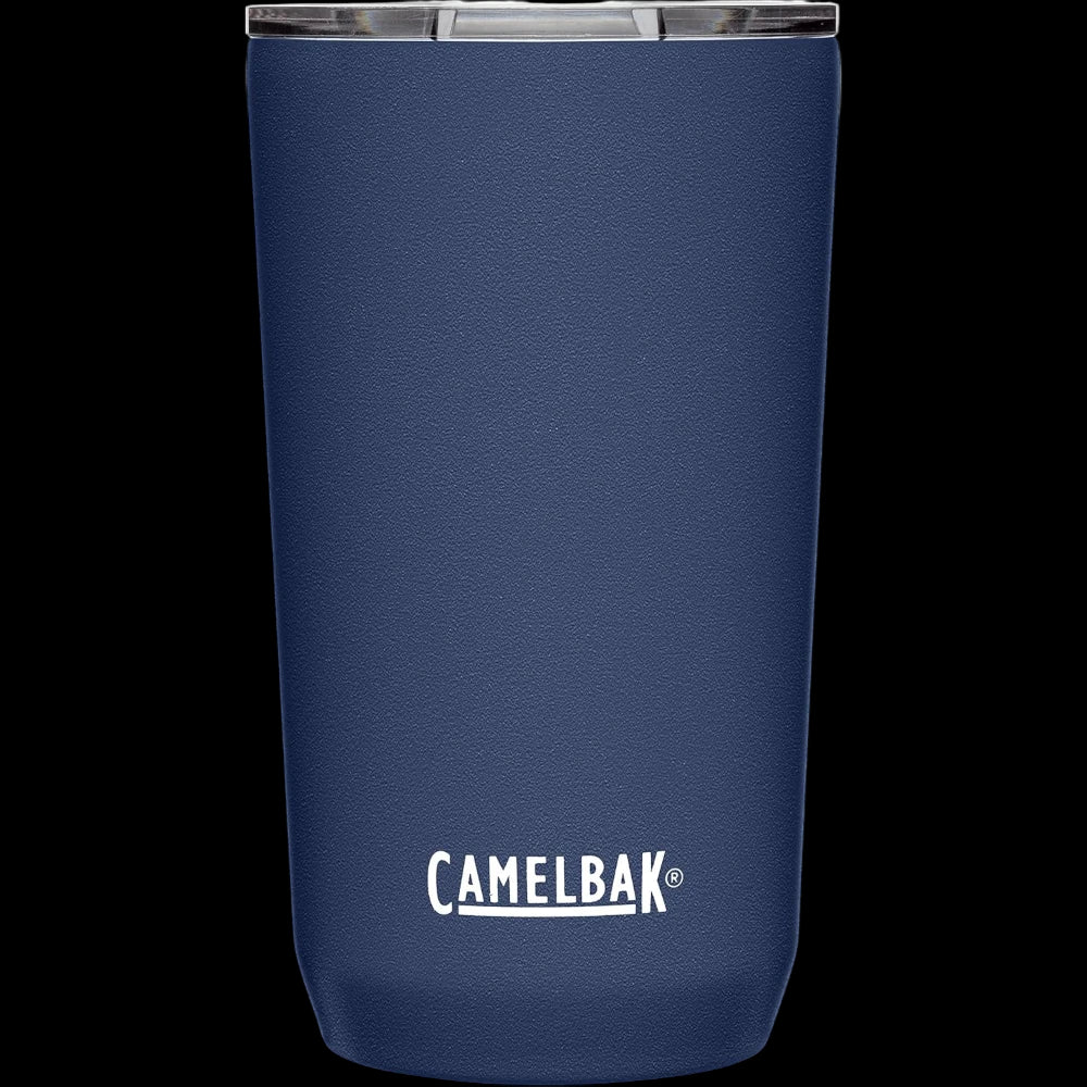 Copo Térmico Horizon Camelbak 500ml azul, ideal para bebidas quentes por 5h e frias por 10h, com design funcional e aço inoxidável.