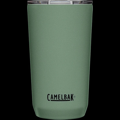 Copo Térmico Horizon Camelbak 500ml verde em aço inox, mantém bebidas quentes por 5h e frias por 10h, ideal para uso diário e viagens.