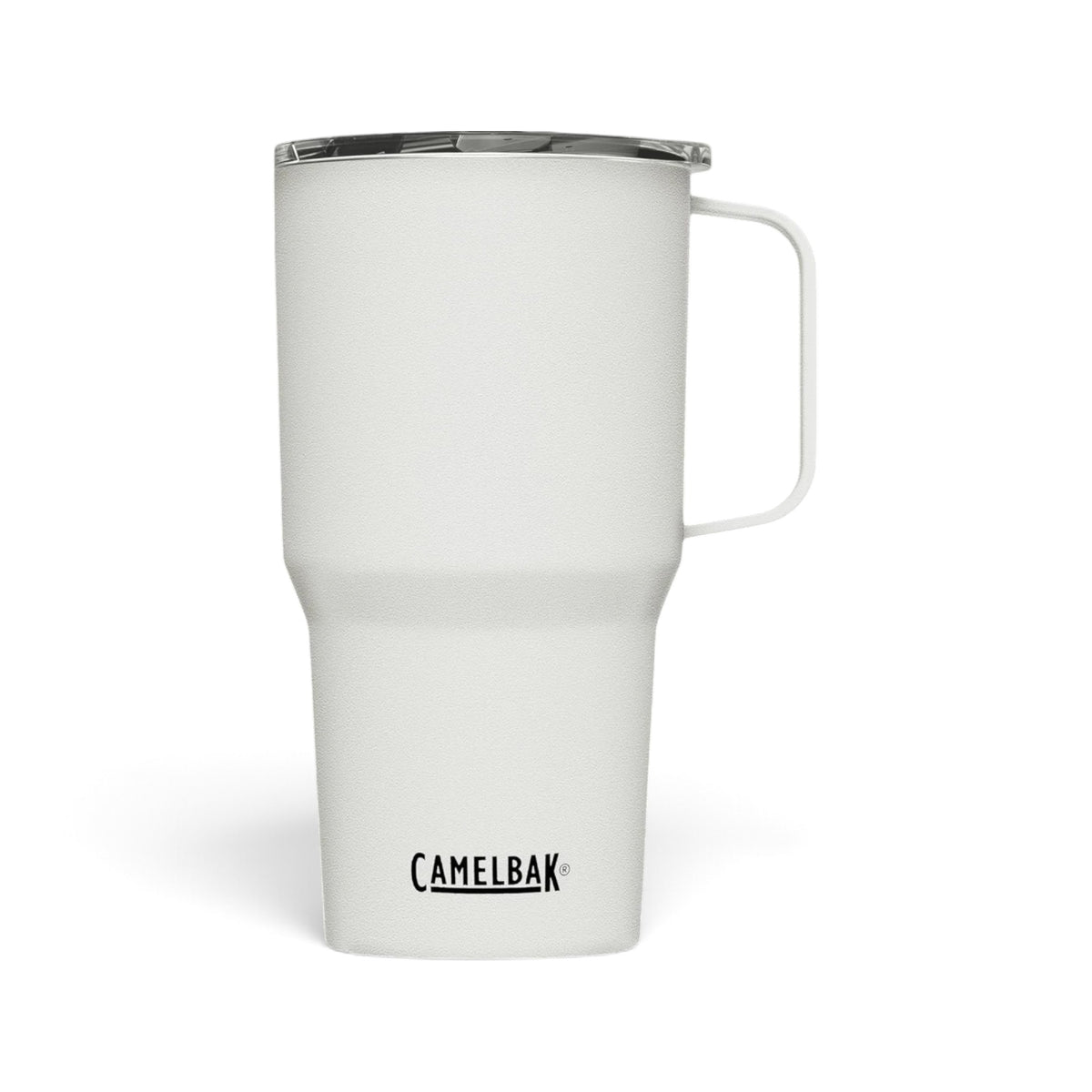 Caneca Alta Horizon Camelbak 700ml branca com isolamento térmico de parede dupla para bebidas quentes e frias.
