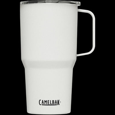 Caneca Alta Horizon Camelbak 700ml branca com isolamento térmico de parede dupla para bebidas quentes e frias.