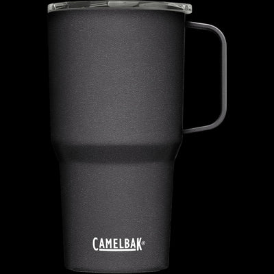 Caneca Alta Horizon Camelbak 700ml preta com isolamento térmico, ideal para manter bebidas quentes por 7h e frias por 15h.