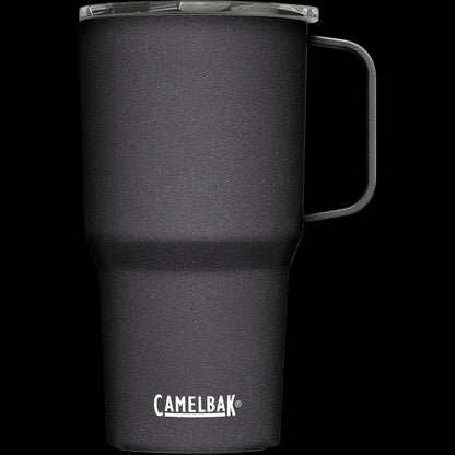 Caneca Alta Horizon Camelbak 700ml preta com isolamento térmico, ideal para manter bebidas quentes por 7h e frias por 15h.