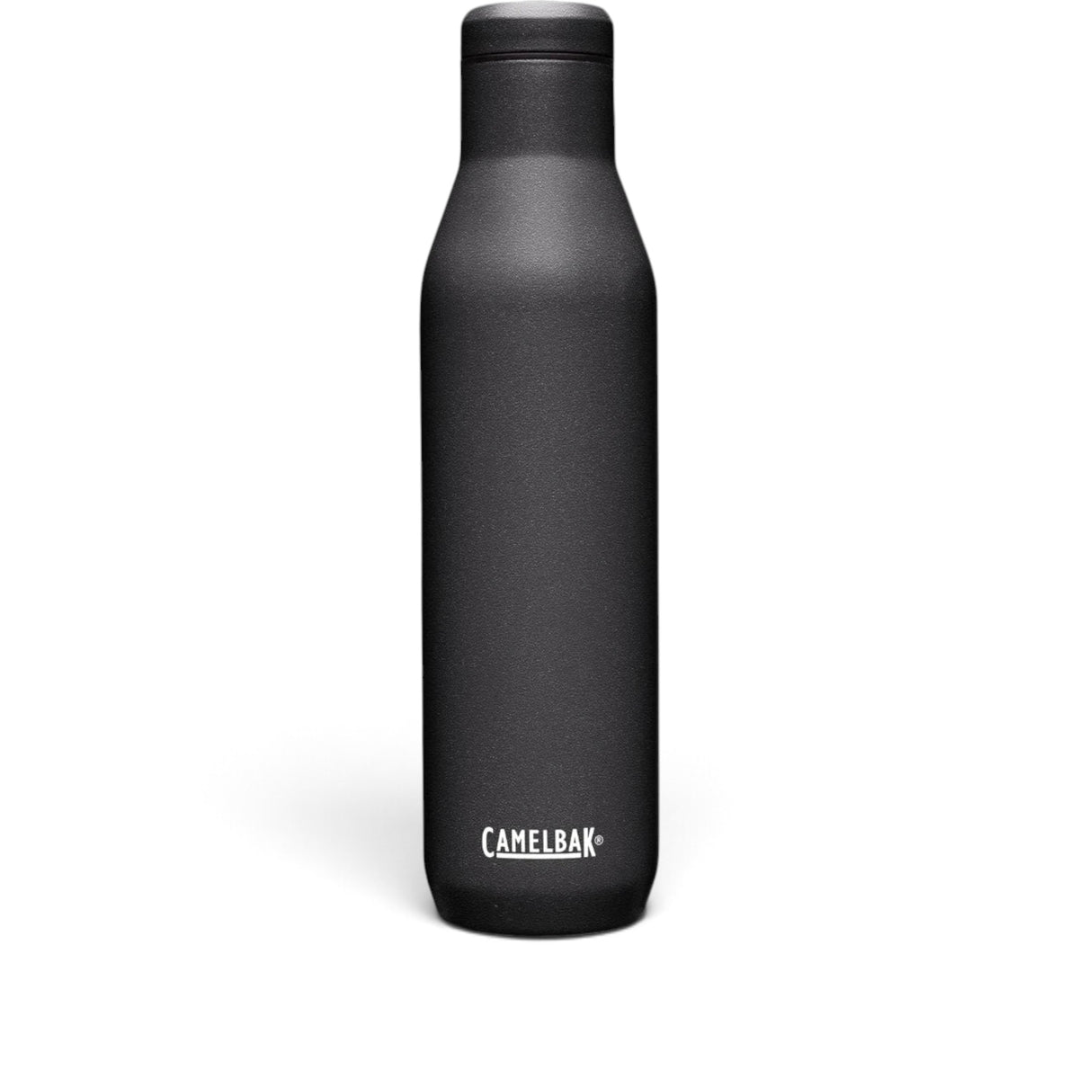 Garrafa Térmica Camelbak Horizon 750ml preta, mantém bebidas quentes por 15h e frias por 35h, ideal para aventuras e uso diário.
