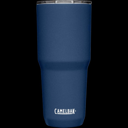 Copo Horizon Camelbak 850ml azul, isolamento a vácuo, mantém bebidas quentes por 8h e frias por 16h, design cônico para conforto.