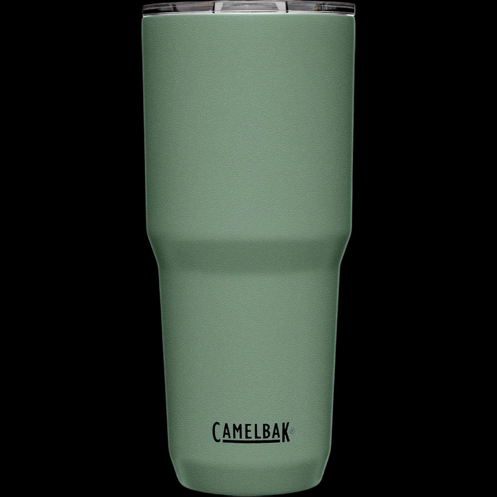 Copo Horizon Camelbak 850ml verde com isolamento térmico para bebidas, mantém quente por 8h e frio por 16h, design cônico prático.